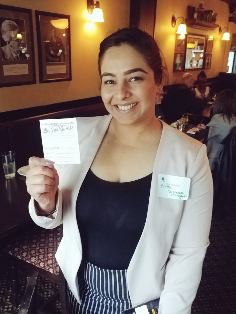 yourYEGBA's tweet image. We just announced our door prize winner #KomalKaur at the #EBAmixer. Thank you to #fionnmccool for their donation!