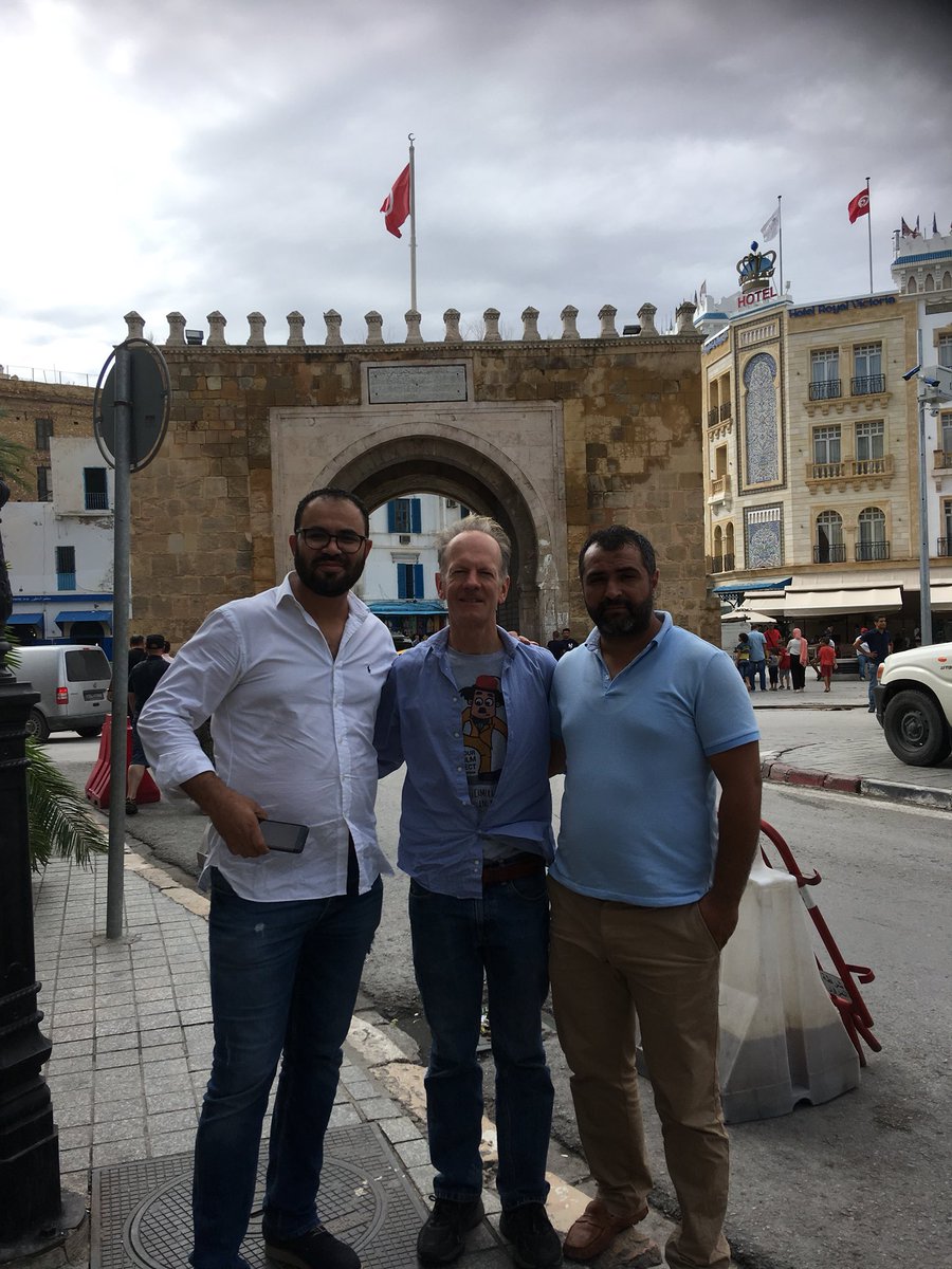 MarkRuppert48's tweet photo. Akram and Abdo showed us a wonderful time around Tunis. I enjoyed meeting the local filmmakers at the workshops. The teams have 1 more week to prepare for the Tunis 48HFP. https://t.co/OrDxQXRZhf