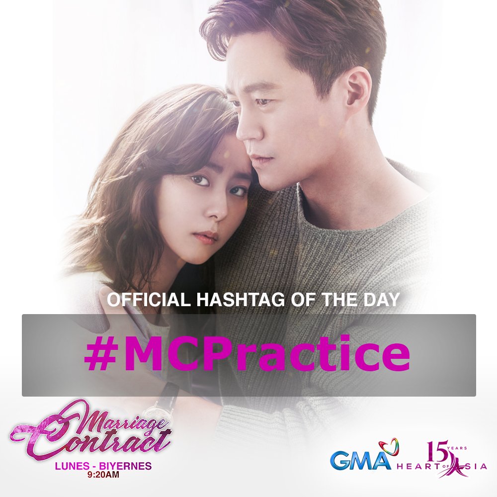 OfficialGMAHOA's tweet photo. #MarriageContract: Mga Kapuso, narito na po ang hashtag of the day:
#MCPractice https://t.co/dKnHTalY1S