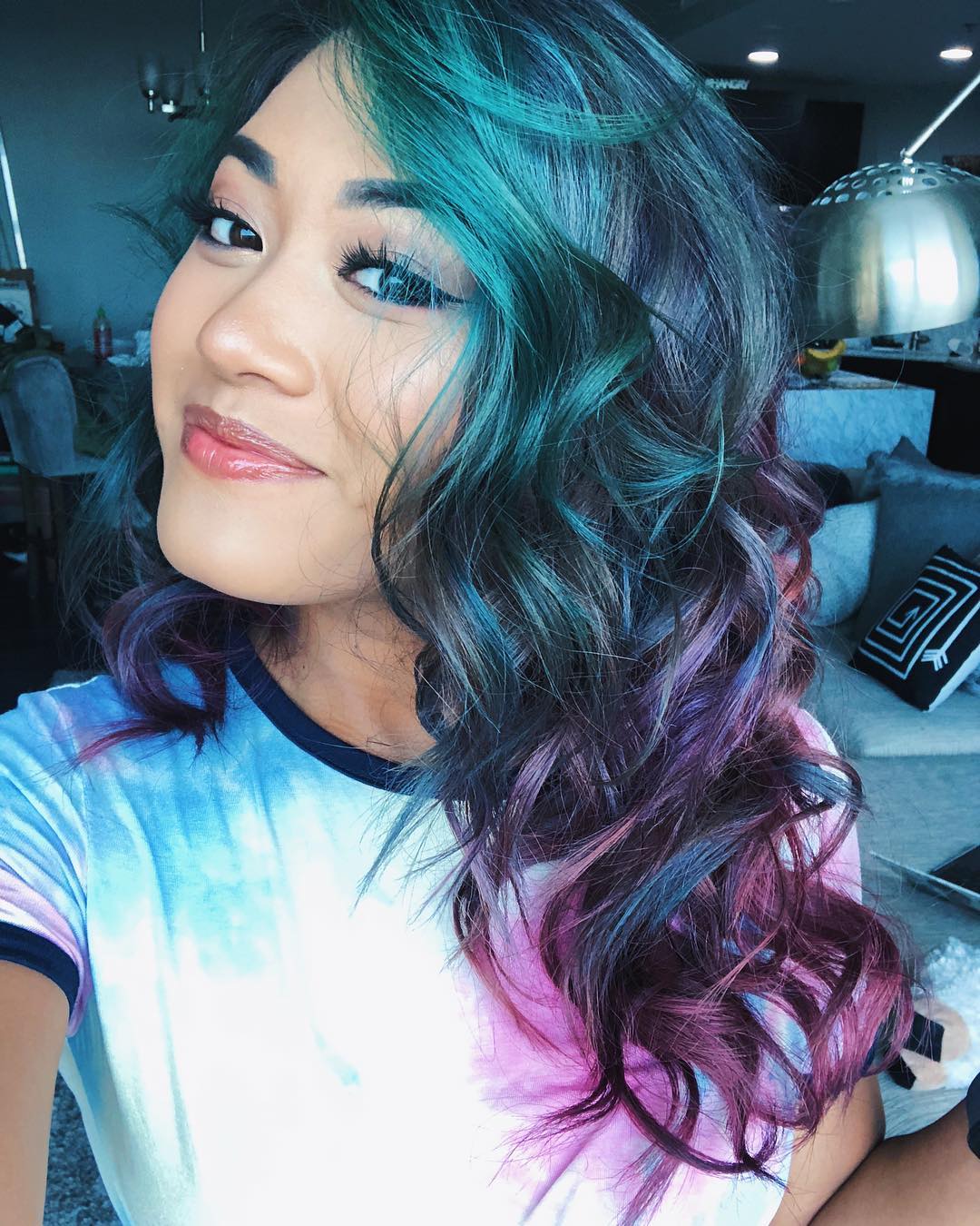 Blue Phoenix Dye Job Seamlessly Combines Fire and Ice Hair Colors  Allure