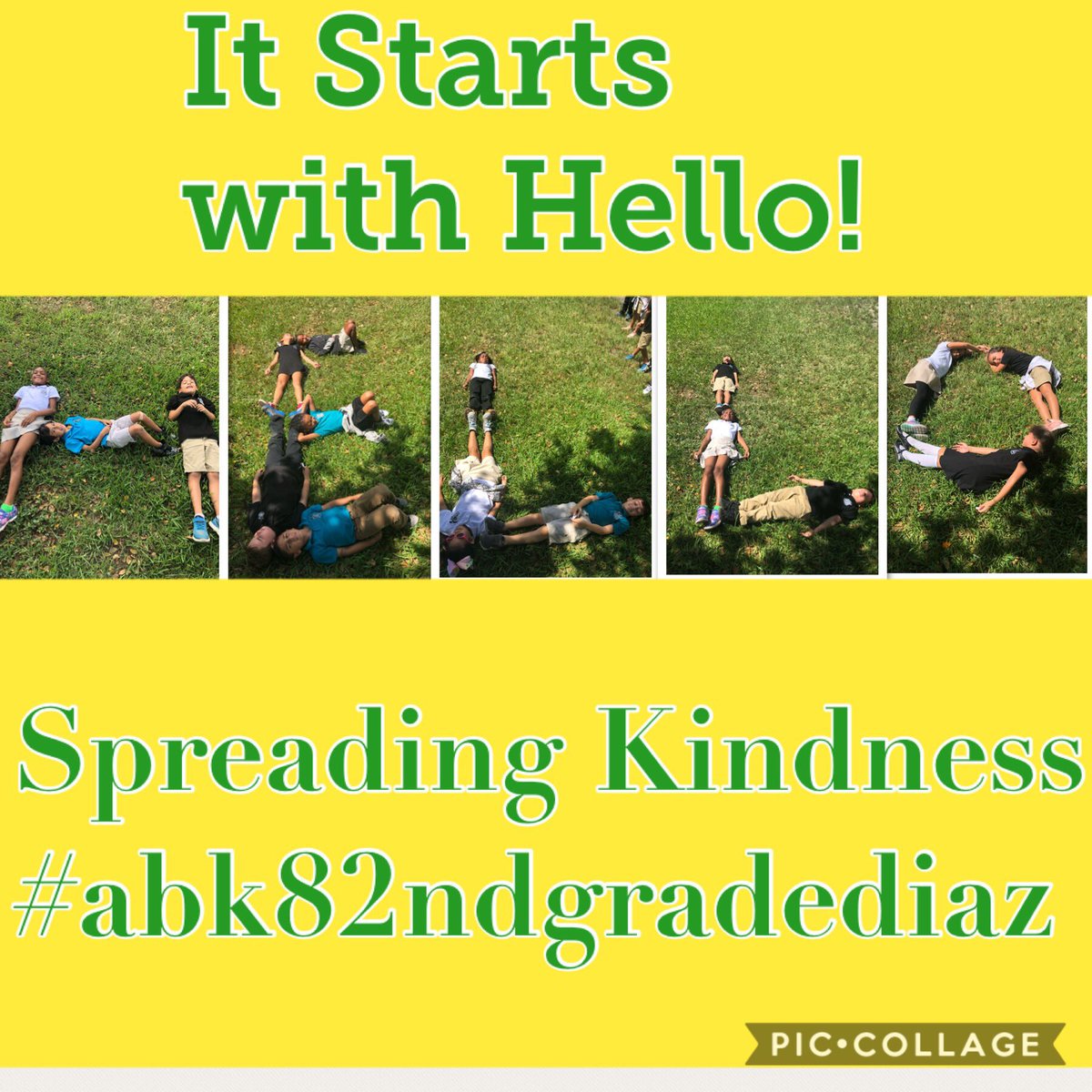 Jenniedteach's tweet image. It Starts with Hello... 2nd grade students @AirBaseK8 pledge to spread kindness 💖#helloweek @carvalhogibson @sandyhook @StdtSvcsMDCPS @MDCPS