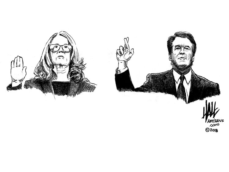 Did a little freehand sketching during the hearings today. #Kavanaugh #KavanaughHearings #KavanaughFord #ChristineBlaseyFord <a href="/laloalcaraz/">Lalo Alcaraz</a> <a href="/MaggieJordanACN/">“Everyone counts or no one counts”</a> <a href="/reddroostermann/">Seedsown</a> <a href="/co_rapunzel4/">Rapunzel™</a> #sohelpmegod