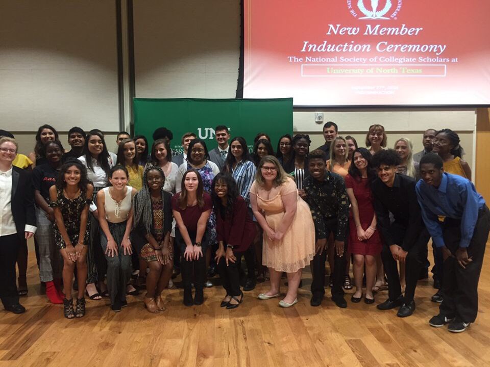 _Temple_Cody_'s tweet photo. #NSCSinduction #UNT @UNTsocial Newly inducted honor members of the National Society of Collegiate Scholars at the University of North Texas. https://t.co/xOuyBqisef