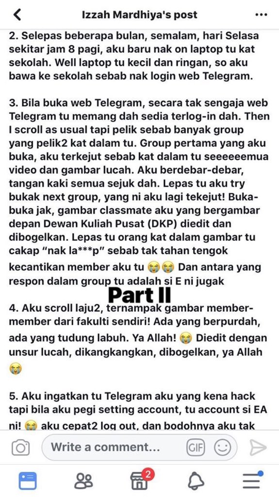 UpsiRespect's tweet photo. Hati2 ya gaiss . Semoga pelaku nya itu mendapat balasan yg setimpalnya. Dan semoga dapat dijadikan pengajaran kepada semua orang. 

Credit to: Izzah Mardhiya https://t.co/bSIsh0nXYx