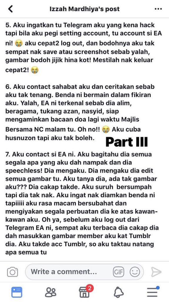 UpsiRespect's tweet photo. Hati2 ya gaiss . Semoga pelaku nya itu mendapat balasan yg setimpalnya. Dan semoga dapat dijadikan pengajaran kepada semua orang. 

Credit to: Izzah Mardhiya https://t.co/bSIsh0nXYx