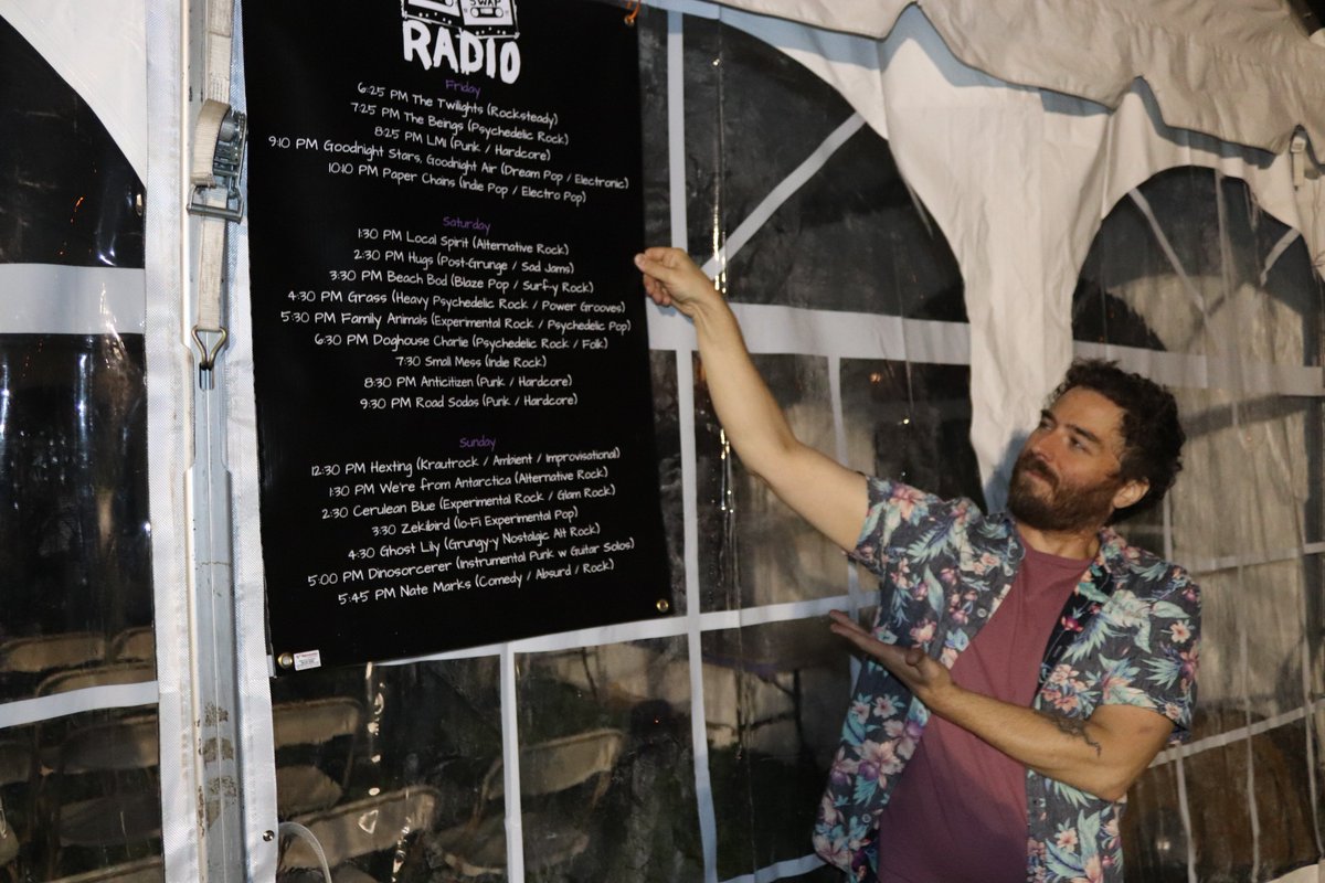 tapeswapradio's tweet image. Set-up has begun on the Tape Swap Radio Stage at @_ArtsFest! Things kick off on Friday at 6:25 pm with The Twilights, The Beings, L.M.I., Goodnight Stars Goodnight Air, and @paperchains__ from Los Angeles.

WE BROUGHT AN ORGAN FROM SHARDS FOR YOU TO PLAY IN THE TENT! COME HANG!