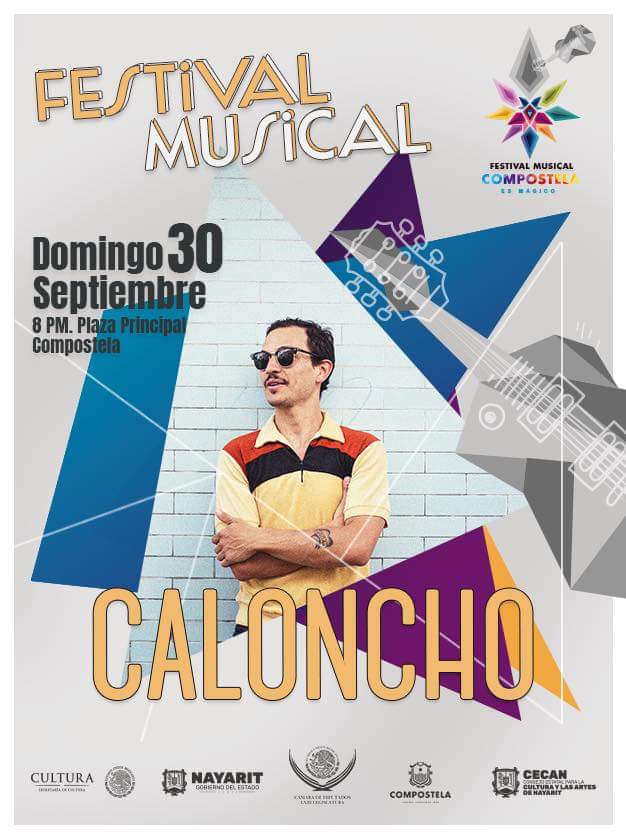 CompostelaNayM's tweet photo. Recuerden que estamos viviendo la red de festivales culturales y este Domingo 30 de septiembre se presentará @elcaloncho en punto de las 20:00 hrs. En la plaza principal de @CompostelaNayM no se lo pueden perder... 
Abrazos a todos. https://t.co/KE6OKH2Dnm