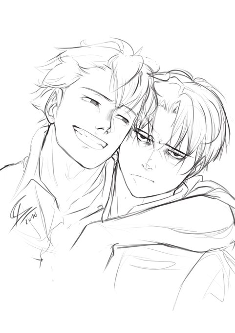 #Quicksketch of Farlan and Levi inbetween commissions. Still need to figure out how to make quick and sketchy translate into desired quality!
#Snk #aot #acwnr #Levi #Farlan 
-
like what you see? buy me a ☕️https://t.co/QXBiD9qDOL 