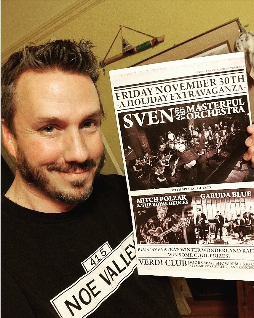 Extra Extra...read all about it! Another fantastic show during the holidays to promote. See you there dolls &amp; gents! #svenandthemasterfulorchestra #music #singer #crooner #bigband #swingorchestra #RatPack #holidayshow #christmasshow #verdiclub