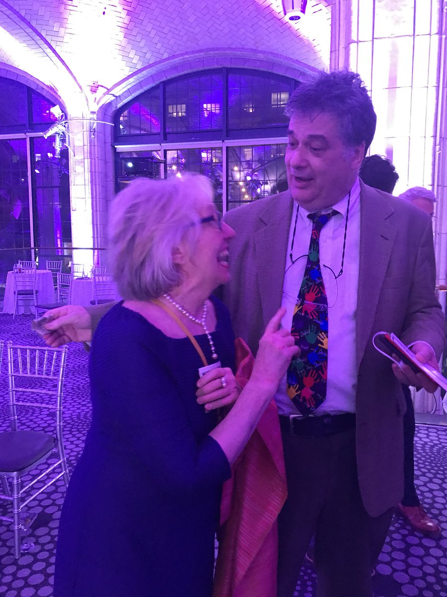 My first bosses in publishing, Donna Brooks and Christopher Franceschelli, in a photo that perfectly captures their personalities and relationship. #carleHonors #duttonreunion