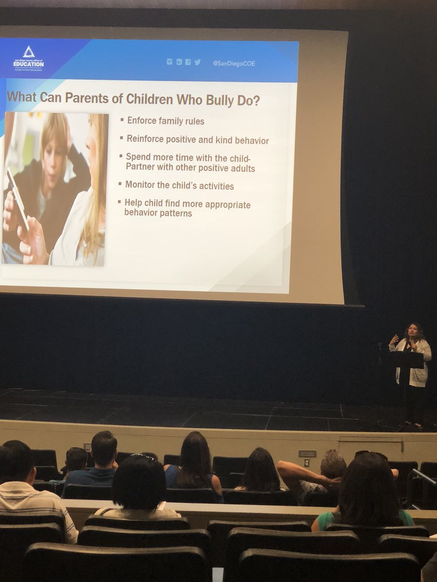 Great informational presentation for parents about bullying!!!Definately recommend!!! Next one will take place on 10/2/18 at Mission Hills High School @ 10:00am #BullyingPrevention #KnowledgeIsPower #StrongerTogether <a href="/SanMarcosUSD/">San Marcos USD</a> <a href="/PalomaSMUSD/">Paloma Elementary School SMUSD</a>
