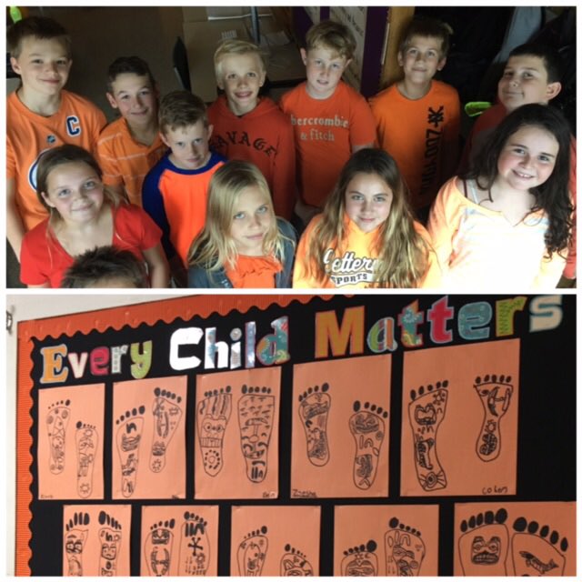 holyfamilytbc's tweet photo. Recognizing those who experienced Residential Schools and starting important conversations. #orangeshirtday #everychildmatters #tbay #tbcschools #holyfamily https://t.co/vMhdYVrFS0