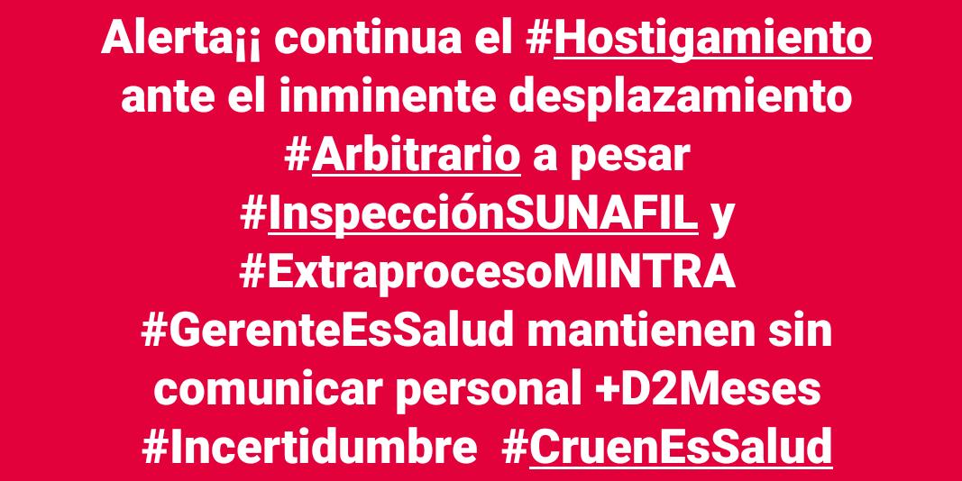 Maria71051695's tweet photo. #hoy trabajadores CRUEN de @EsSaludPeru en el CALVARIO  @congresoperu  @Zacarias_Lapa @msalazarcongres @dsalaverryv @stapiab @mariomantilla7 @Pedro_Olaechea @yonhy_lescano @IndiraHuilca @carlitosticlla @UrsulaLetonaP @FioreMolinelli @SINAMSSOP1 @EsSaludPeru https://t.co/oILdpk5LJa