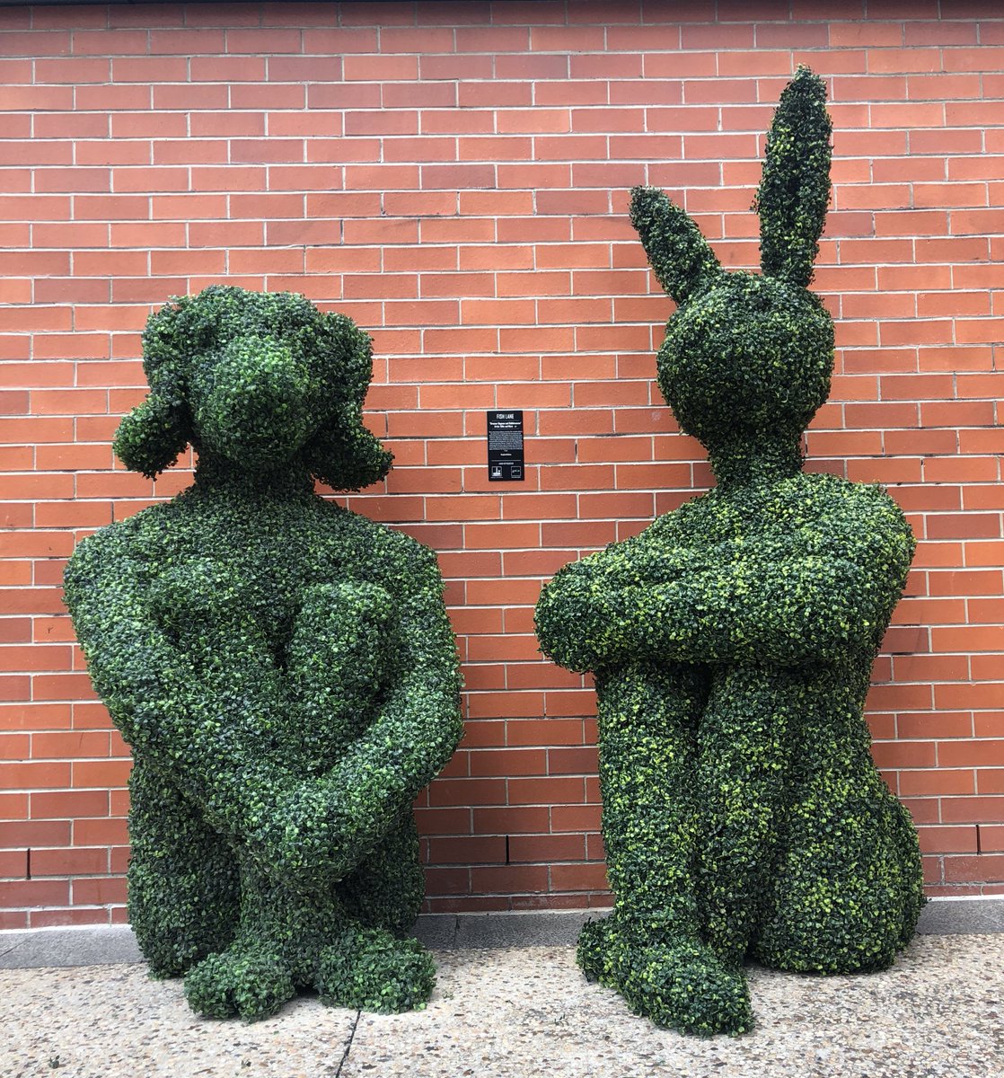 Taezar's tweet photo. Have you met Greener Dogman and Rabbit Woman? They’re hanging out in #fishlane. (Marc & Gillie 2017) https://t.co/UwhvnEemgN