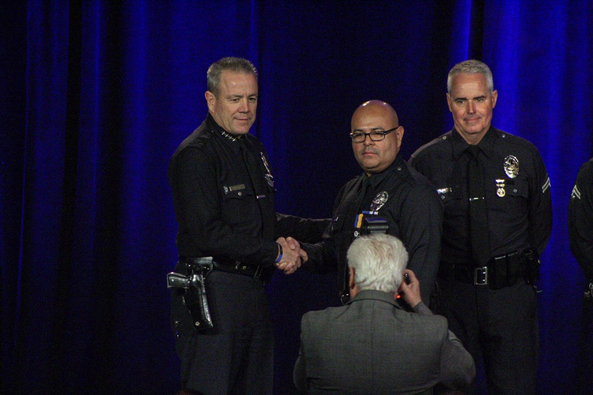 LAPDChiefMoore's tweet photo. In valor there is hope. At today’s #AboveAndBeyond Ceremony we saw valor, and in the awards we presented I saw hope. Congrats to the 29 men, women, and one K-9 honored today for valor, bravery, and reverence for life. https://t.co/5ooNEFs3s7