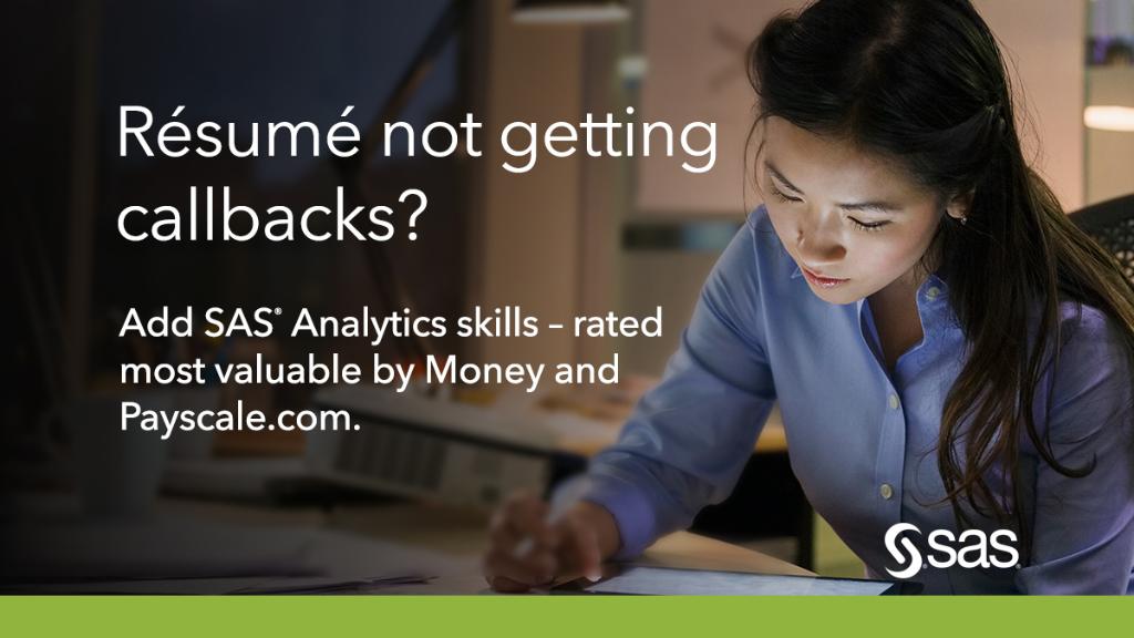 SASsoftware's tweet image. Get started with #SASAnalytics training today. 2.sas.com/6012D20ti #SASTraining #SASusers