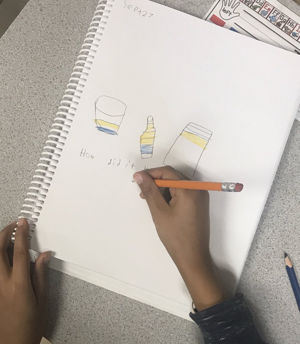 MrsEvaLee's tweet photo. Kicked off our “Exploring Liquids” unit with an exciting experiment that had us asking many questions 🤔 #science #GuyWeadick https://t.co/MQ0cOzypAq