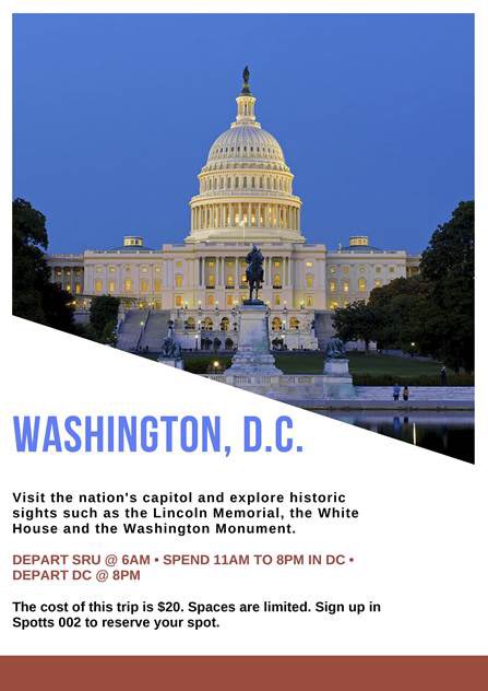 Join us on the 6th for a trip to the nations capitol!