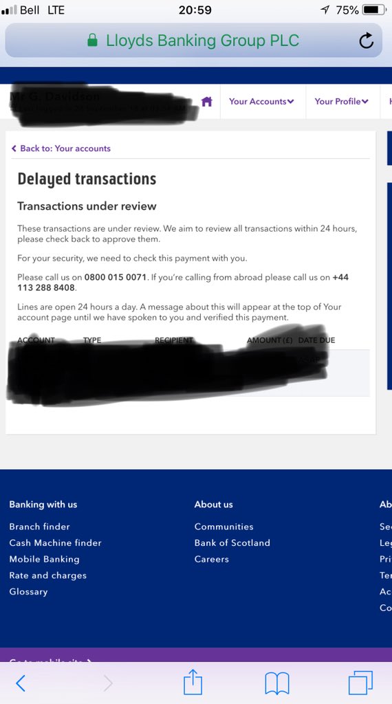 LooseGuy's tweet photo. @AskBankOfScot I got this message https://t.co/LceNaX84zP