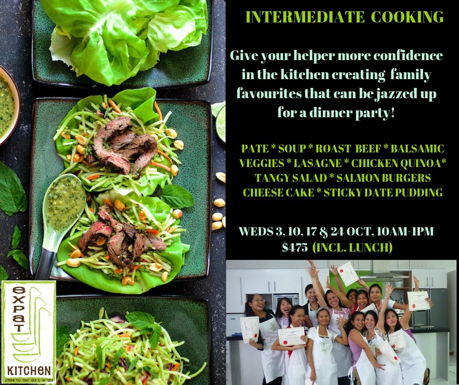 Expat_Kitchen's tweet image. Stepping stones to better dinners - take your helper to the next level with Expat Kitchen's Intermediate Cooking Course. #intermediatecooking #helpercooking #maidcooking #expatkitchensg #cookingschoolsg