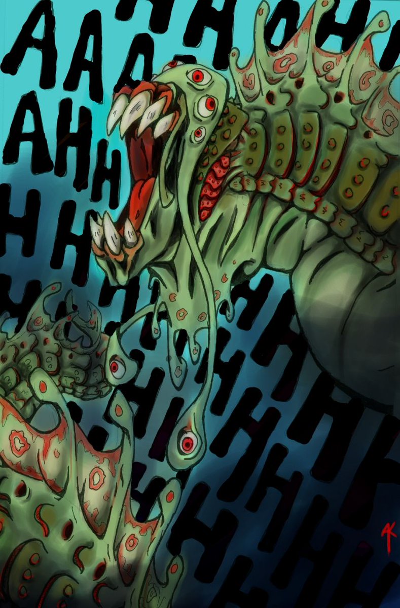 EndersInferno's tweet photo. Hi my names Andrew, I draw monsters. Thanks for checking out my stuff. https://t.co/UHYZ1vPyom