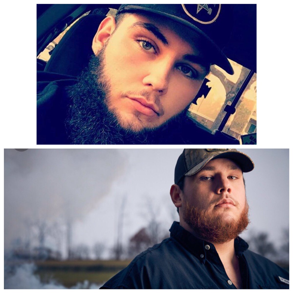 born_sin's tweet photo. Can everyone share this and get @lukecombs attention! I found his twin https://t.co/e8FlTHgQDO