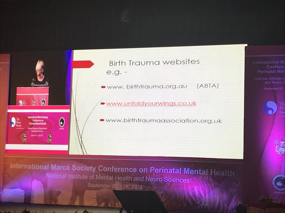 Black2Jo's tweet photo. look @unfoldURwings @EmmaJaneSas what is being discussed at #marce18 at a plenary on Birth Trauma by Bryanne Barnett.
Your work on a worldwide stage! https://t.co/aE2GRHtVfC