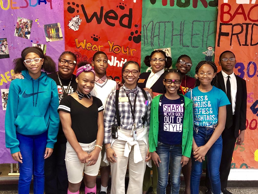ConyersMiddle's tweet photo. Spirit Week Thursday was #MathleteVsAthlete. We had a large group of both, from students and staff alike! We’re a brilliant and strong bunch of Bulldogs at CMS!♥️🖤 What will Friday hold to end Spirit Week? Check back later!😀 #CMSWorldClass #BrilliantAndStrong @RockdaleSchools https://t.co/Adz5Wql4mZ