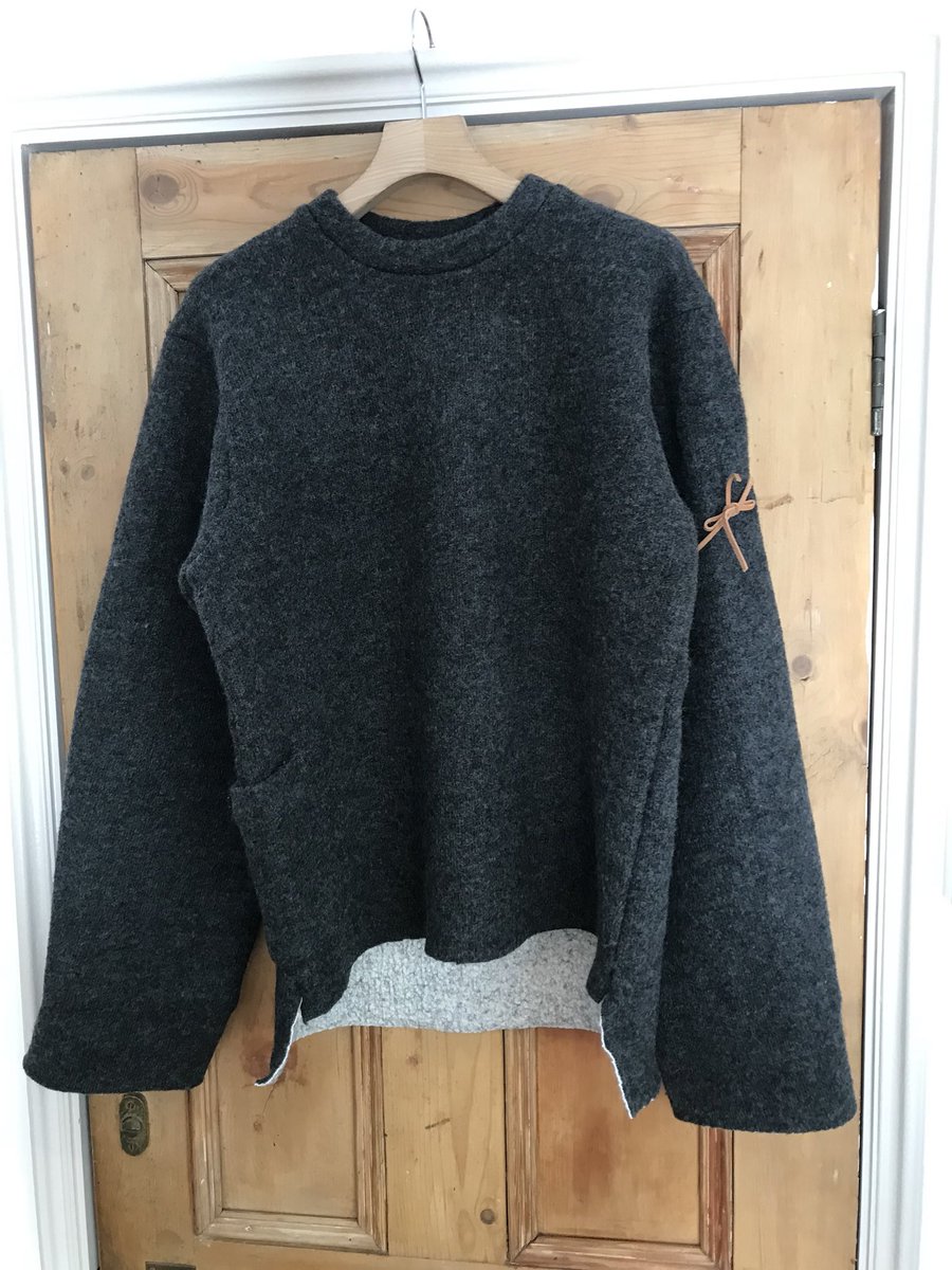 SUNSEA W face wool goofy Sweater