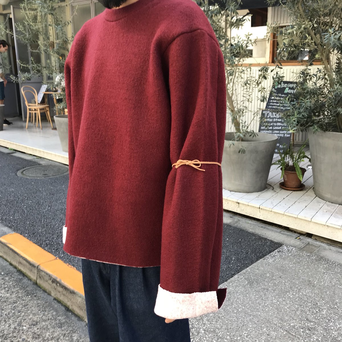 SUNSEA W face wool goofy Sweater