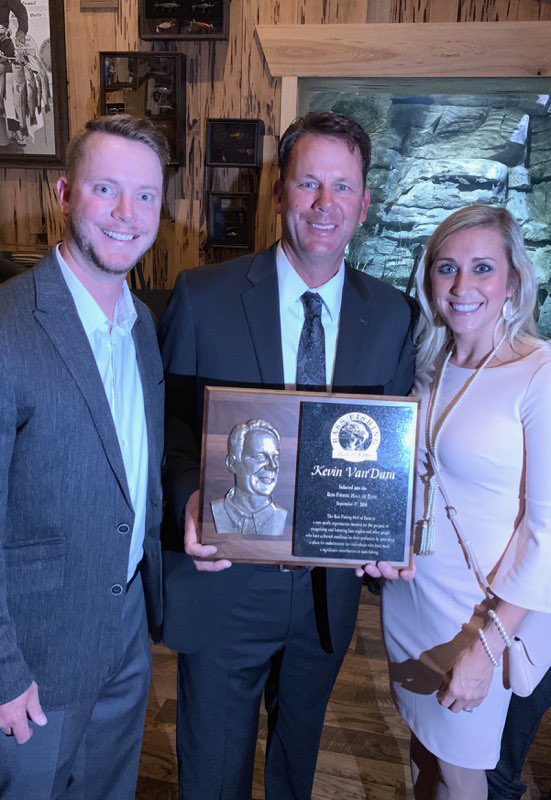 Uncle Kevin was inducted into the Bass Fishing Hall Of Fame tonight! Extremely proud of all the accomplishments he has achieved in the sport we love!  Glad we got to be apart of this night.  Also congratulations to Tommy Sanders, Gary Klein and the rest of the inductees tonight!