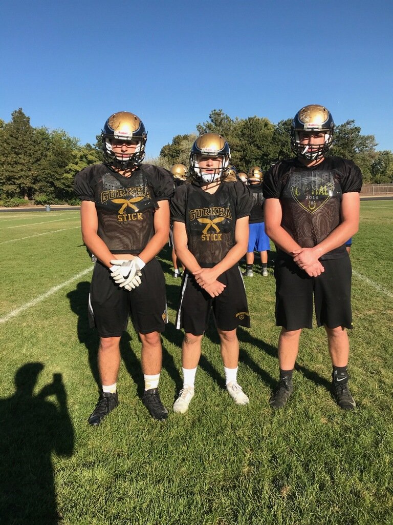 Congrats to new Gurkhas:  SR Jake Walk, SR Gavin Piva &amp; SR Rudy Dye! Great game vs Borah! Well deserved!