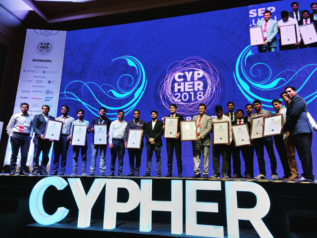 Analyticsindiam's tweet image. At #Cypher2018 we recognized the pioneers in Indian #Analytics Industry at the @greatlearn #DataScience #awards . A big congratulations to all the winners! @alteryx @CartesianConsul @HDFC_Bank @MaxLifeIns @KotakBankLtd @TCS @Marlabs