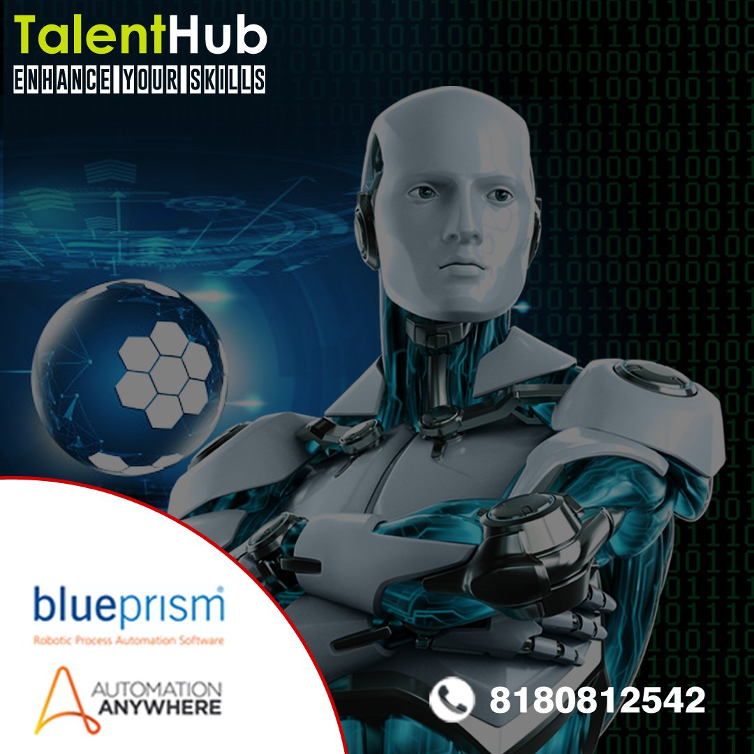 TalentHub7's tweet image. #RoboticProcessAutomationTraining in Mumbai.
#TalentHub Provides #BestRPATraining In Mumbai, we Have #ClassromRPaTraining #RoboticProcessAutomation is useful in organizations that still use labor work for general learning process work, and where individuals are performing .....