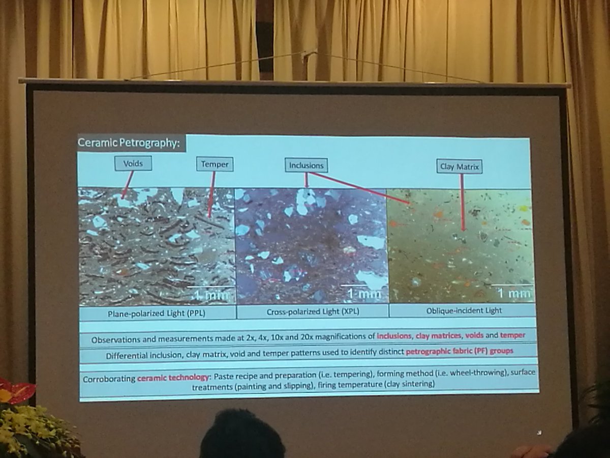 Siang Lim summarising his PhD: excellent use of traditional ceramic topologies combined with petrographic analysis. It makes me very optimistic for the future of archaeology in SEA that so many of the great talks are by students #IPPA2018