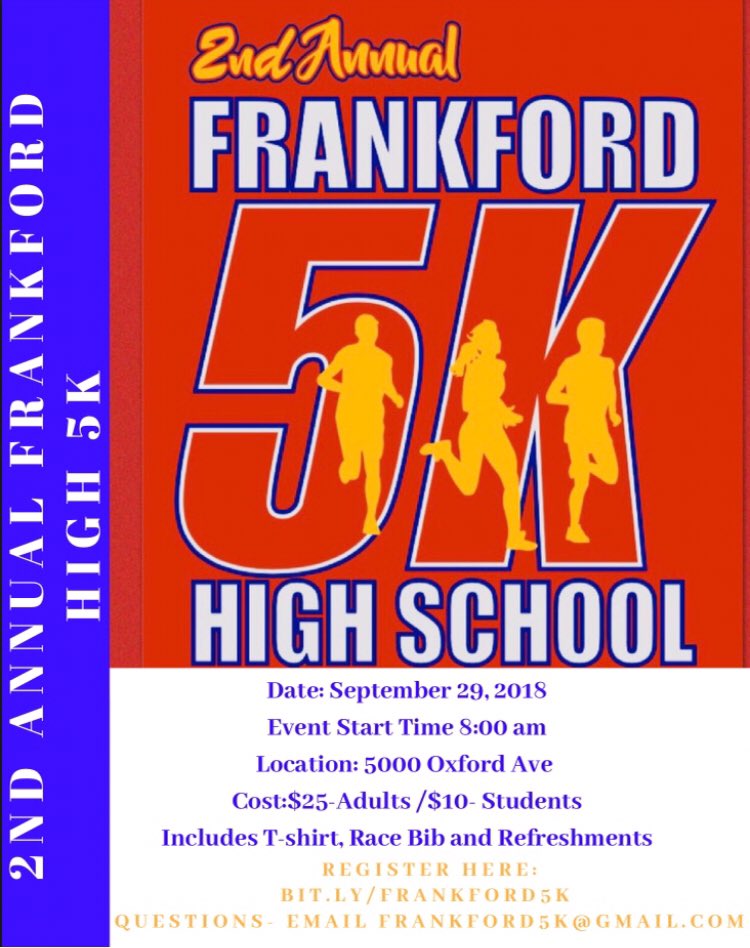 Ms_Morris215's tweet photo. Thanking a few of our newest sponsors for supporting our 5K. We will see you this Saturday! 
#RunFrankford❤️💛💙 https://t.co/GyIrUFn9qA