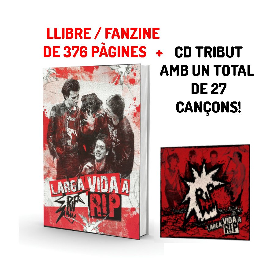 DailyRecordsBcn's tweet photo. Ja Disponible!!
Fanzine / llibre de 376 pàgines que reconstrueix la trajectòria de la banda a partir dels testimonis de Txerra i de moltes de les persones que van estar al costat de R.I.P.
A més inclou un CD tribut amb 27 cançons!
#RIpEH #Rip #punkbook #fanzinepunk https://t.co/QEVtR9ilR5