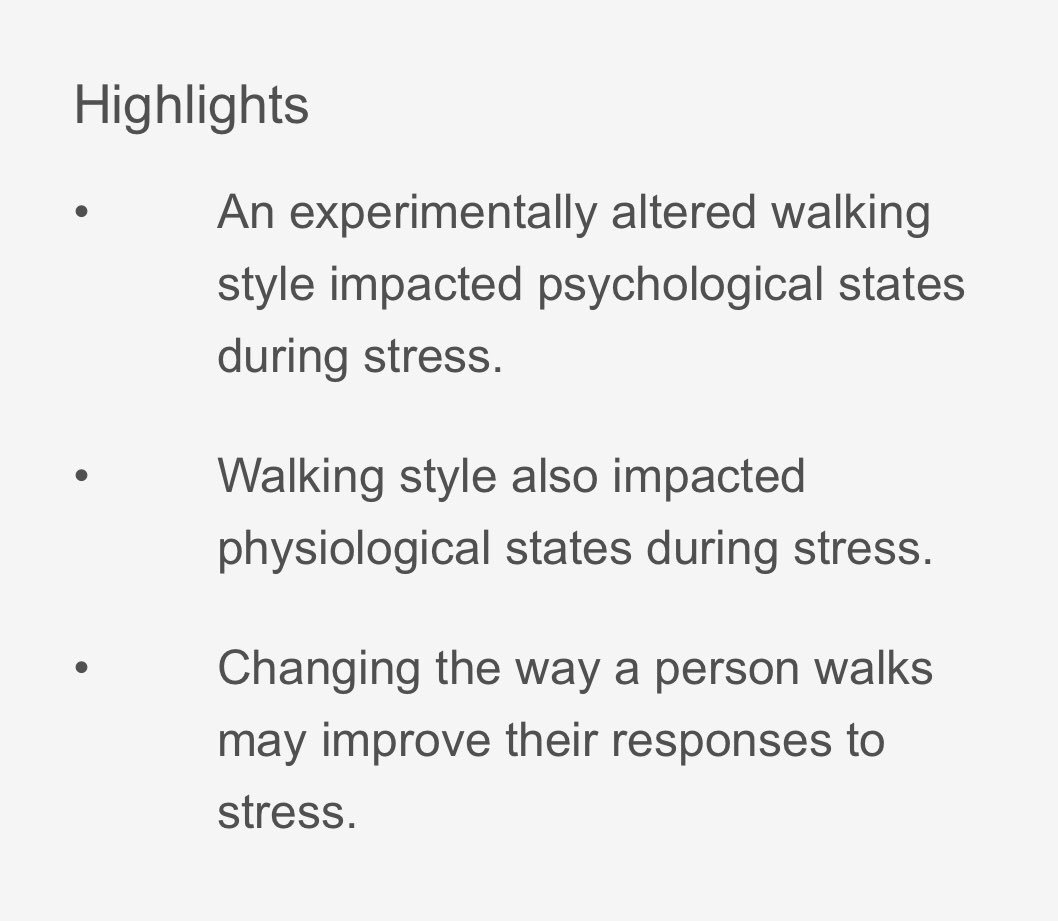 The effects of walking posture on affective and physiological states during stress.

Hackford et al. J Behav Ther Exp Psychiatry. 2018

#EmbodiedCognition 

sciencedirect.com/science/articl…