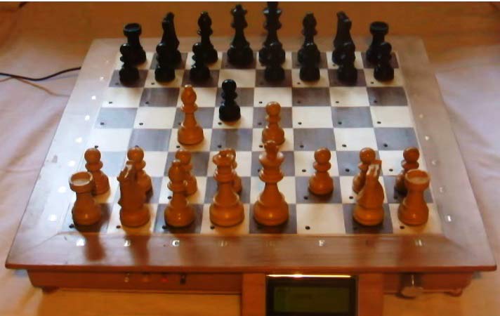 OpenElectronics's tweet photo. Wooden Chess Board with Piece Recognition
https://t.co/B3cEjAZmsI
#Arduino #ChessComputer #ComputerizedChessBoard #Gaming #HumanVsComputer #LED #MagneticSensor #OpenSource #OpenSourceChessEngine #OpenSourceHardware #OpenSourceSoftware #PlayGame #RaspberryPi #Stockfish https://t.co/cymp8UUenH