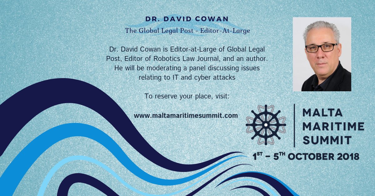 MaritimeSummit1's tweet photo. @dfcowan is an author, writing on economy, culture and communication.
https://t.co/vSRt9Vsfpr
#maltamaritimesummit #mms2018 #malta #maltaflag #gmint #maritimeindustry #maltaregistration #gmx #cowan #davidcowan #cybercrime #economist #financialtimes #OECD #EBRD https://t.co/VfMBUVg0Ot