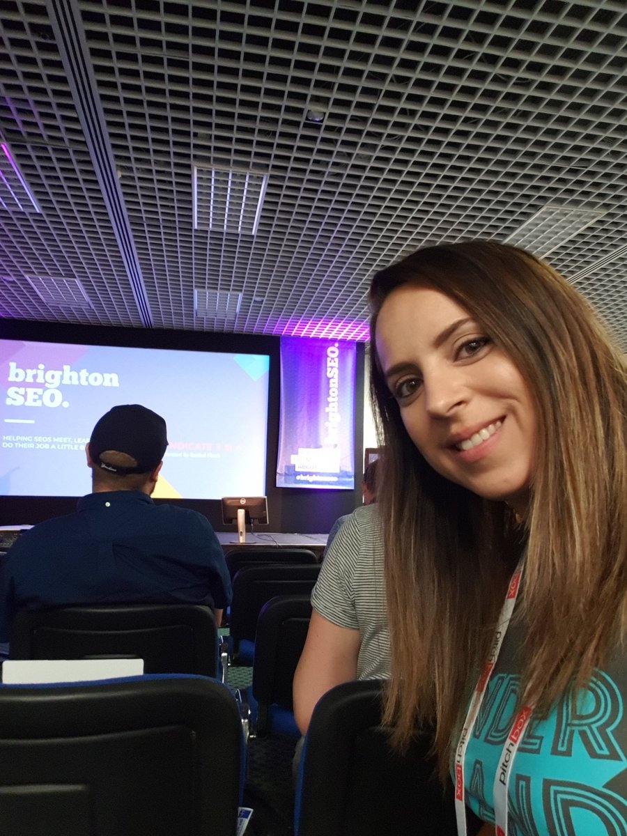 MarPro_UK's tweet photo. All hail #BrightonSEO! Oh it's so good to see you again. And I'm very happy that I get to rock an official t-shirt for the first time too #conferencegeek @shakeitcreative https://t.co/pOR3J0B0Sa