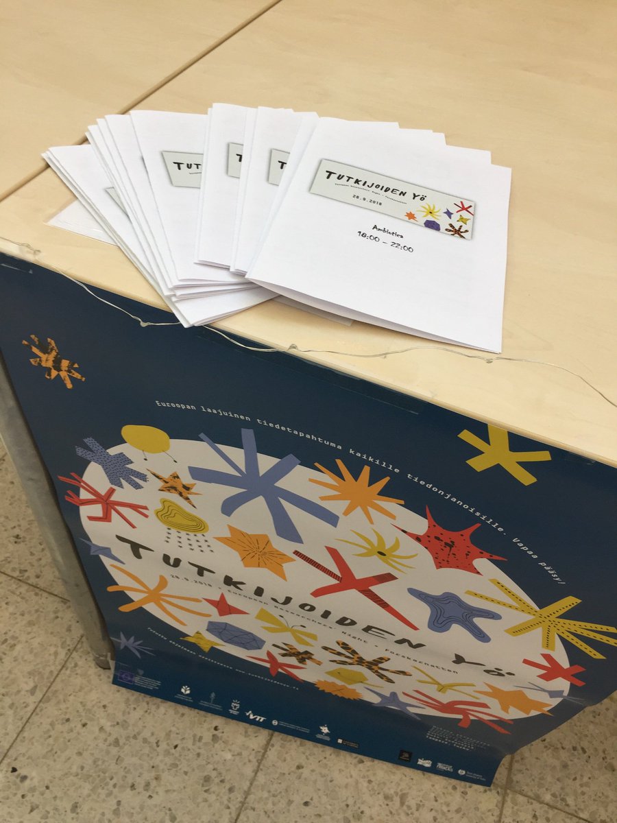 biobiiana's tweet photo. All set for #ScienceDay &amp; #ResearchersNight ! @TutkijoidenYo @jyscience @Aplantaginis https://t.co/De5QzcVWNd