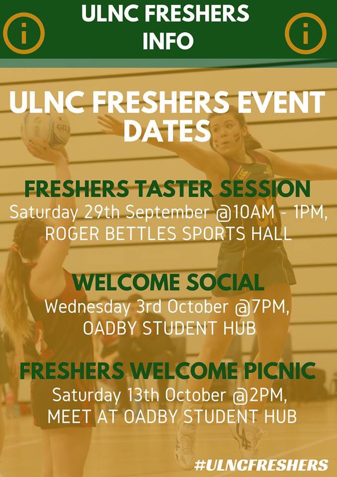 Make sure you join our Freshers Group for all things #ULNCFreshers ❤️💚

 m.facebook.com/groups/1724627…

Trials are Saturday 10 - 1pm at Roger Bettles Sports Hall!!

Get in touch if you have any questions 😊
