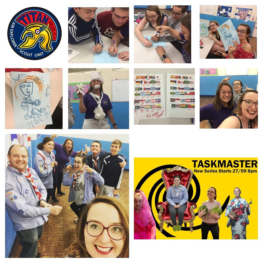 TitanExplorers's tweet photo. Last night the Taskmaster was in, from blind folded drawing, speed flag naming, building a recruitment video, stacking cards, to moving choc buttons with chop sticks, we did it all and the boys won #alwaysexploring #skillsforlife #taskmaster #leadershavefuntoo https://t.co/3JPSyqruBL