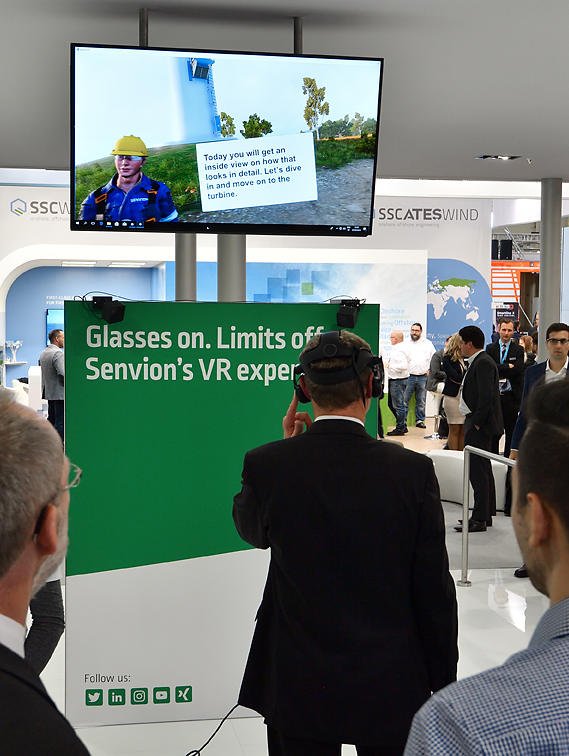 Senvion_com's tweet photo. Today it’s your last chance to watch our turbines from inside. Book a virtual reality tour at our Senvion stand in Hall A4 and get inside our nacelle @WindEnergyHH  #HamburgWindEnergy #wemakewindperform https://t.co/pWt6H1SeeO