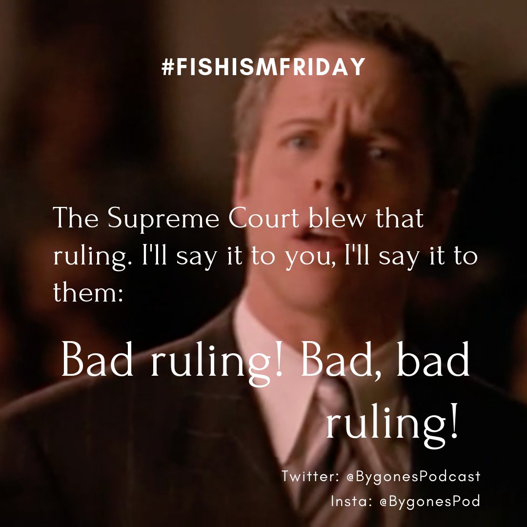 BygonesPodcast's tweet photo. Another unofficial #FishismFriday today, but it IS somewhat topical after yesterdays proceedings... Richard was trying to say the SC shouldn't have ruled that a president (and therefore a senator) can be sued. Bad Richard, Bad Bad Richard. ๐ ๐๐ก #IBelieveHer #Resist #DoIWin https://t.co/5ey1pdR9bW