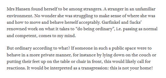 Strangers in unfamiliar environments: find Ingunn Moser's story on struggles for subjectivity in Norwegian nursing homes @somatosphere in the Daily Life section of the Thinking With Dementia series (eds Pols, Krause, myself and @eyatesd) bit.ly/2R6D6Xp #storydementia