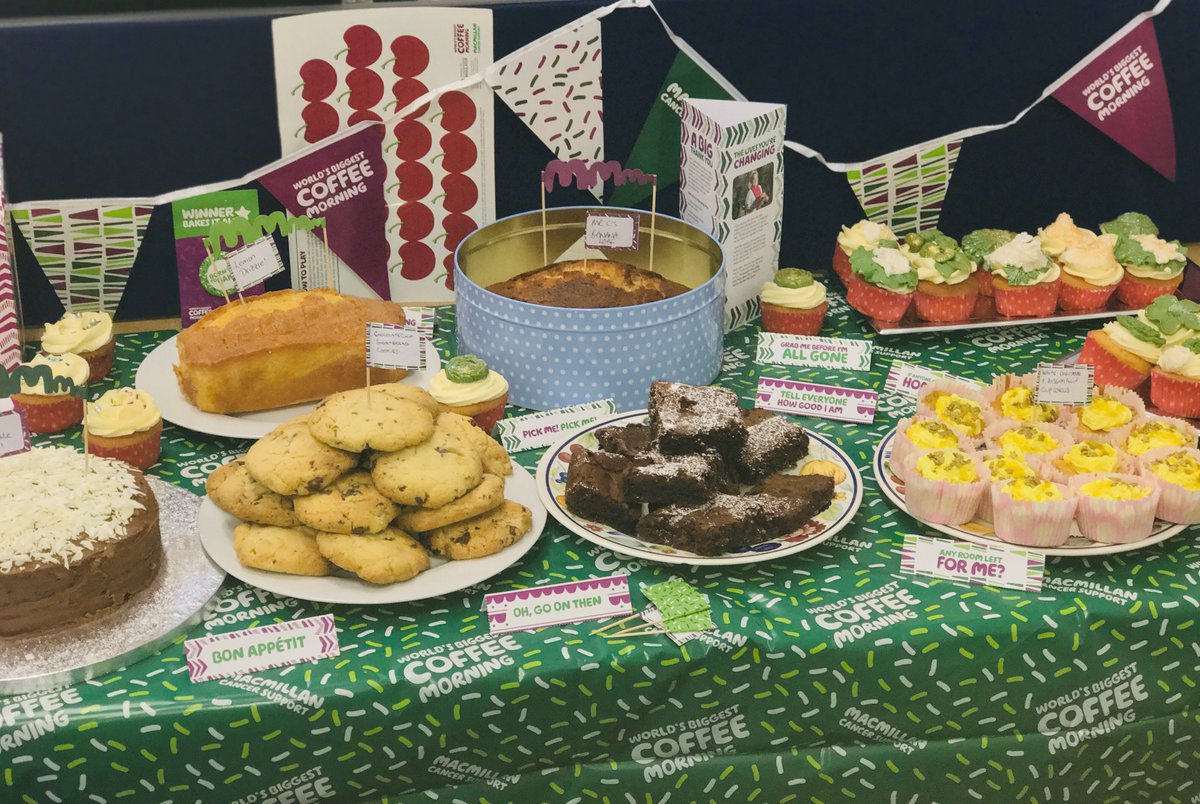 PSEAssociates's tweet photo. All set for our @macmillancoffee @macmillancancer @MacmillanSussex #MacmillanCoffeeMorning today! #cakes #coffeemorning #worldsbiggestcoffeemorning #brownies #sponge #charity #community #teamwork https://t.co/eqUARLliuu