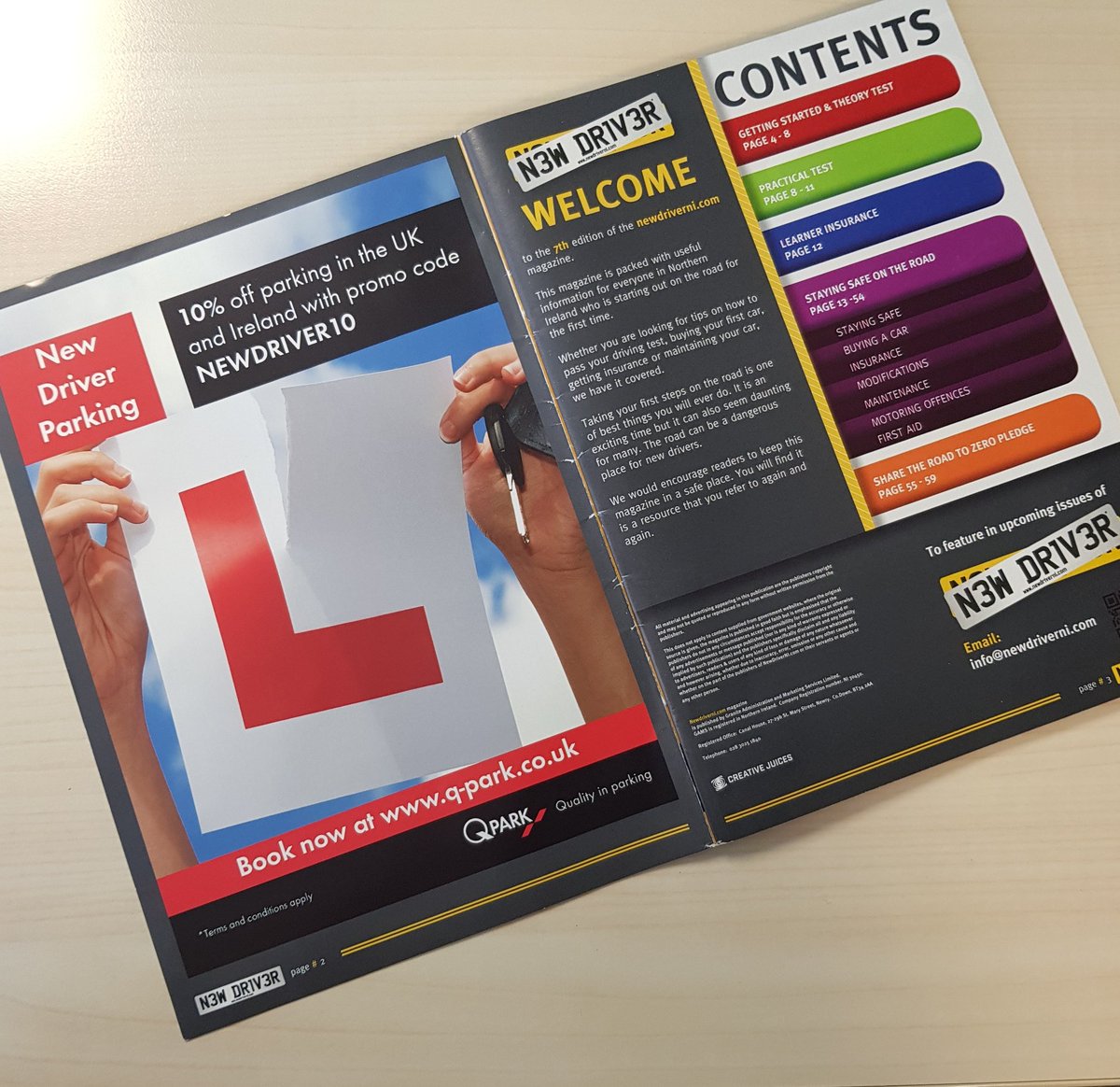 RT @QPARKIRELAND: Great to see our ad in the @Newdriverni, the safe motoring magazine offering information to Northern Ireland's new drivers #newdriver #RoadSafety #learnerdriver