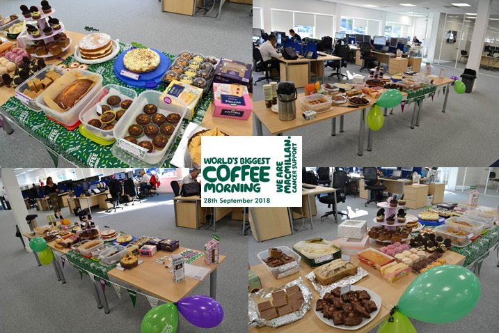 TDS_AS_DeborahP's tweet photo. The @TechDataASUK Warrington Office @macmilliancoffee morning has got off to a great start! So many delicious cakes to choose from! #MacmillanCoffeeMorning #MacmillanCoffeeMorning2018 @TechDataUK https://t.co/i314qzStPK